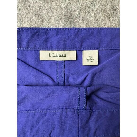 L.L. Bean Shorts Womens Large Purple 100% Supplex Nylon Regular Fit Drawstring - Picture 5 of 7